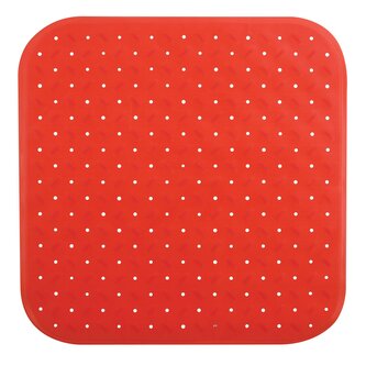 MSV protiskluzová podložka do sprchy CLASS Premium, červená, SBS kaučuk, 54 x 54 cm