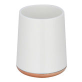 MSV kelímek na zubní kartáčky LENA, bílý, měděný, plast