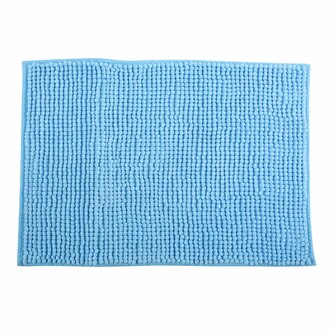 MSV koupelnová předložka CHENILLE, nebesky modrá, mikrovlákno, protiskluzová, 40 x 60 cm