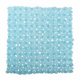 MSV protiskluzová podložka do sprchy GALETS, čirá modrá, PVC, 53 x 53 cm