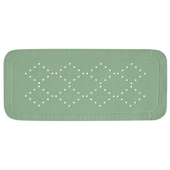 Spirella protiskluzová podložka do vany ALASKA, mechově zelená, PVC, 91 x 36 cm