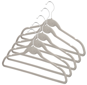 Sada 5 ks dětských ramínek Compactor Velvet, potažené sametem, 28 x 18,5 cm