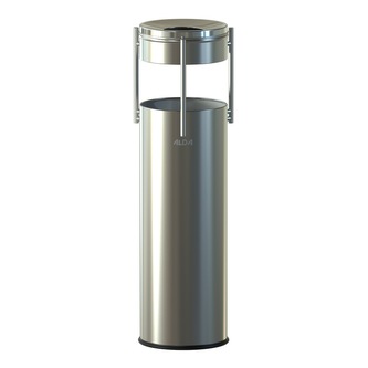 Venkovní odpadkový koš s popelníkem Prestige Pillar 15 l, nerez ocel, matná