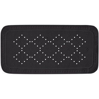 Spirella protiskluzová podložka do vany ALASKA, černá, PVC, 71 x 36 cm