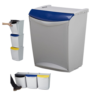 Denox Ekosystem odpadkový koš na tříděný odpad 25 l, modrý - papír