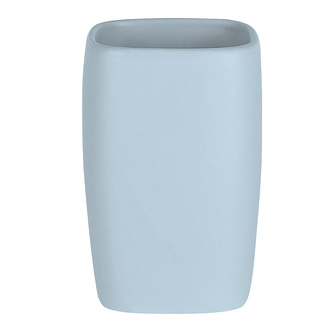 Spirella kelímek na kartáčky RETRO, pastelově modrý, keramika