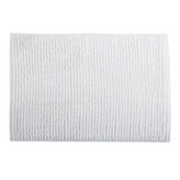 MSV koupelnová předložka CHENILLE, bílá mikrovlákno, protiskluzová, 50 x 80 cm