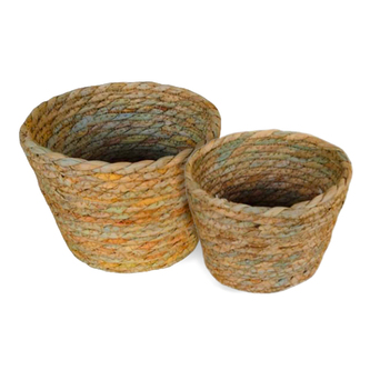 Compactor set 2 ks ručně pletených košů z mořské trávy KOH S+M 12(14) x 14(16) x v.11 cm Compactor set 2 ks ručně pletených košů z mořské trávy KOH S+M 12(14) x 14(16) x v.11 cm