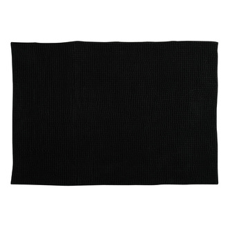 MSV koupelnová předložka CHENILLE, černá, mikrovlákno, protiskluzová, 50 x 80 cm