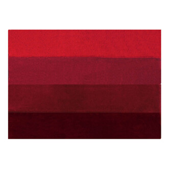 Spirella koupelnová předložka FOUR, červená, polyester, protiskluzová, 55 x 65 cm