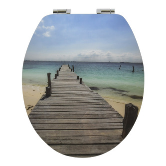 MSV WC prkénko MALEDIVES, s motivem, MDF