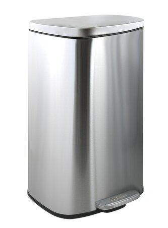 Spirella pedálový odpadkový koš AKIRA, kartáčovaná nerezová ocel, soft-close, 30 L