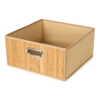 Compactor úložný košík ANJI - M, bambusový s látkou, 31 x 31 x 15 cm, přírodní Compactor úložný košík ANJI - M, bambusový s látkou, 31 x 31 x 15 cm, přírodní