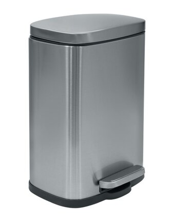 Spirella pedálový odpadkový koš AKIRA, kartáčovaná nerez ocel, soft-close, 12 L