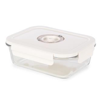 Compactor skleněná vakuovací dóza na potraviny ASPIFRESH - L, 1040 ML, 19,7x14,7x6(h) cm
