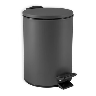 Spirella pedálový odpadkový koš ADELAR, matná šedá, ocel, 3 L