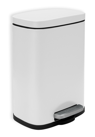 Spirella pedálový odpadkový koš AKIRA, matná bílá, ocel, 5 L