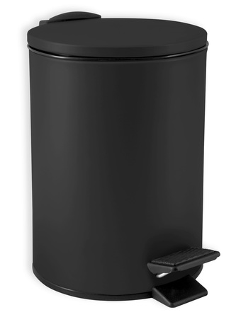 Spirella pedálový odpadkový koš ADELAR, matná černá, ocel, 3 L