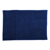 MSV koupelnová předložka CHENILLE, tmavě modrá, mikrovlákno, protiskluzová, 40 x 60 cm
