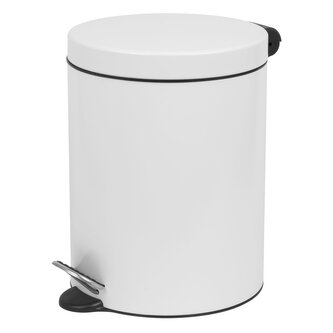 Pedálový odpadkový koš Freedom Fresh 5 l, lakovaná ocel, bílá
