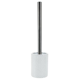 Spirella WC štětka MERO, s keramickou nádobou, bílá, 3D efekt