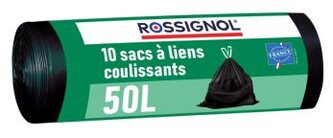 Sáčky do koše 50 L, Rossignol Bagy 99139 balení 10 ks, černé, 28 µm