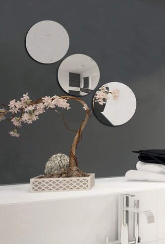 MSV sada 3 lepicích kulatých zrcadel, sklo, průměr 15 cm MSV sada 3 lepicích kulatých zrcadel, sklo, průměr 15 cm