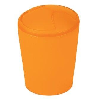 Spirella výklopný odpadkový koš MOVE, oranžový, plast, 2 L