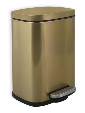 Spirella pedálový odpadkový koš AKIRA, kartáčovaná nerez ocel, zlatá, 5 L