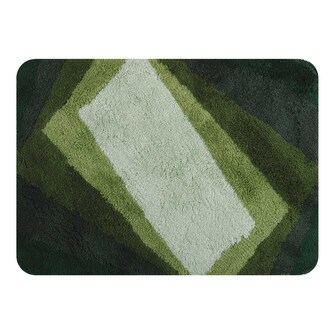 Spirella koupelnová předložka KALI, zelená, akryl, protiskluzová, 50 x 70 cm