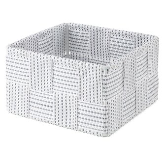 Úložný organizér do zásuvky Compactor Toronto - košík S, 12 x 12 x 7 cm, bílo-šedý