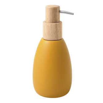 Spirella dávkovač mýdla SVEN, žlutý, polyresin, dřevo, 260 ml