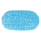 MSV protiskluzová podložka do vany GALETS, čirá modrá, PVC, 99 x 39 cm