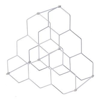 Compactor stojan na víno HEXAGON pro 6 lahví, skládací, 28 x 28 x 14,5 cm, chromovaný