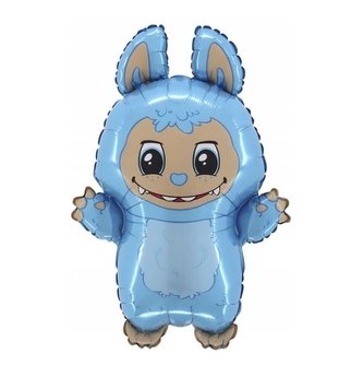 Fóliový balonek příšerka Lafufu modrá – 45 x 67 cm