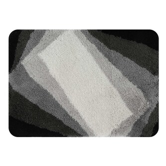 Spirella koupelnová předložka KALI, šedo-černá, akryl, protiskluzová, 50 x 70 cm