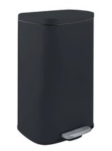 Spirella pedálový odpadkový koš AKIRA, matná černá, ocel, soft-close, 30 L