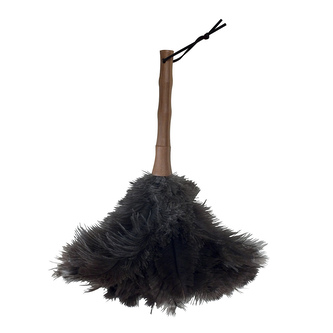 MSV prachovka z pštrosího peří s bambusovou rukojetí, 42 cm