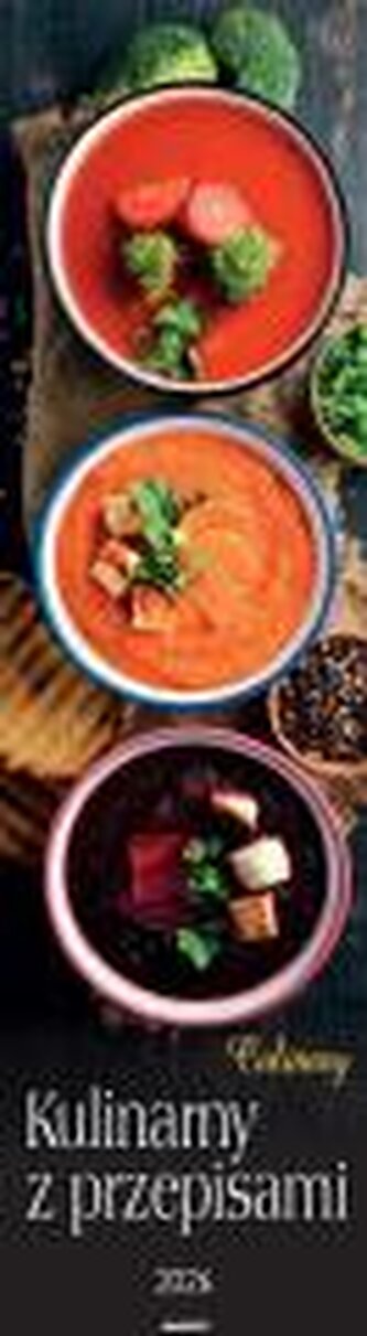 Kalendarz 2026 ścienny paskowy 13x46cm Kulinarny