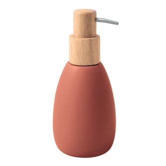 Spirella dávkovač mýdla SVEN, staro-růžový, polyresin, dřevo, 260 ml