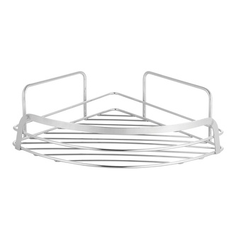 MSV nástěnná rohová polička do sprchy RILEY, chromovaná, 22,8 cm