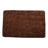 MSV koupelnová předložka PEBBLES, hnědá, PU pěna, protiskluzová, 50 x 80 cm