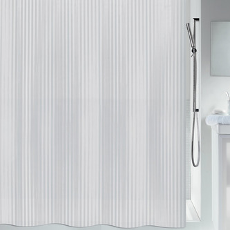 Spirella sprchový závěs TWILL, bílý, 180 x 200 cm, PEVA