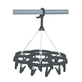 MSV závěsný sušák s 20 kolíčky, tmavě šedý, plast, kulatý