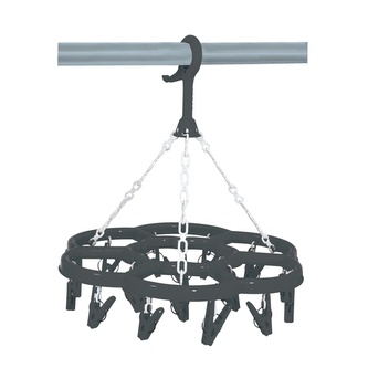 MSV závěsný sušák s 20 kolíčky, tmavě šedý, plast, kulatý