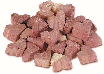 Sada 15 ks odpuzovačů molů Compactor z cedrového dřeva - srdce do zásuvky