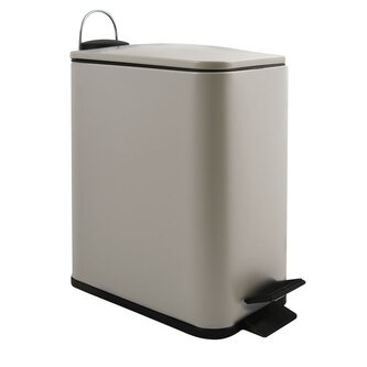 Spirella pedálový odpadkový koš ERIK, matná šedo-hnědá, ocel, 5 L