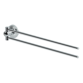 Spirella dvojitý nástěnný držák na ručníky CAMPAGNE, chromovaná ocel, 35 cm
