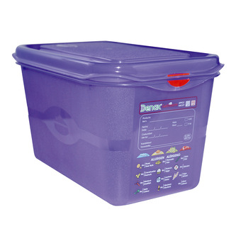 Denox gastronádoba GN1/4 s víkem GASTRONOX ALLERGEN, 150 mm, PP, objem 4,3 L, hermetická