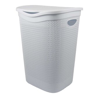 Belli E Forti koš na prádlo s víkem RATA, bílý, plast, 55 L